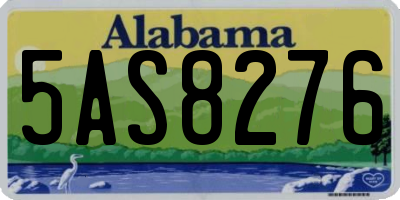AL license plate 5AS8276