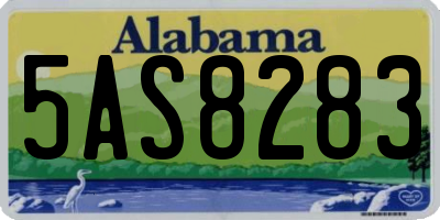 AL license plate 5AS8283