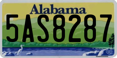 AL license plate 5AS8287