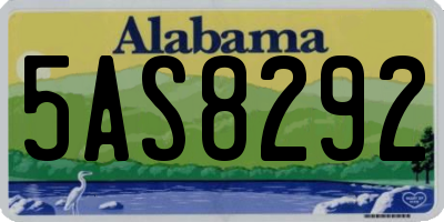 AL license plate 5AS8292