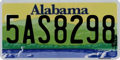 AL license plate 5AS8298