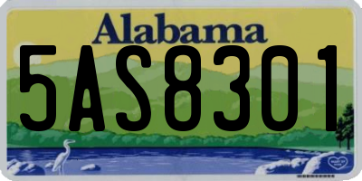 AL license plate 5AS8301