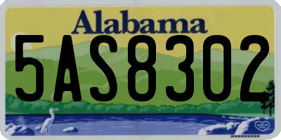 AL license plate 5AS8302