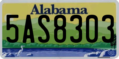 AL license plate 5AS8303