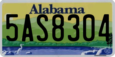 AL license plate 5AS8304