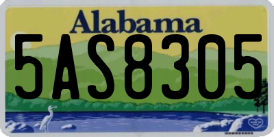 AL license plate 5AS8305