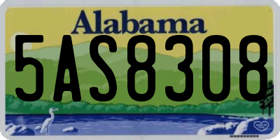 AL license plate 5AS8308