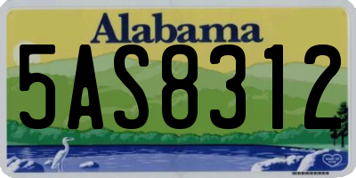 AL license plate 5AS8312