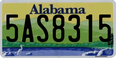 AL license plate 5AS8315