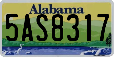 AL license plate 5AS8317