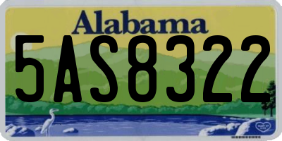 AL license plate 5AS8322