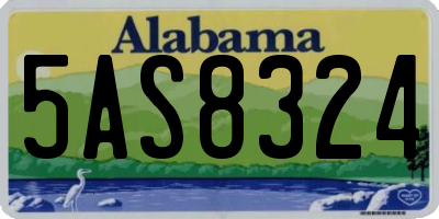 AL license plate 5AS8324