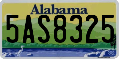 AL license plate 5AS8325