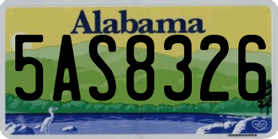 AL license plate 5AS8326