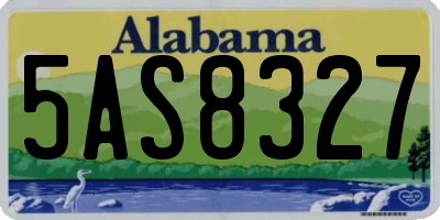 AL license plate 5AS8327