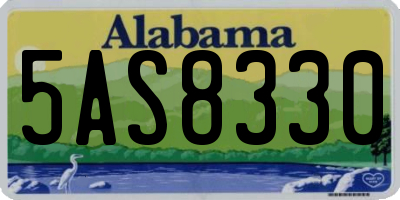 AL license plate 5AS8330