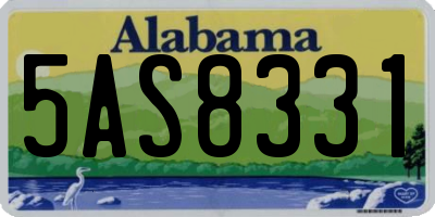 AL license plate 5AS8331