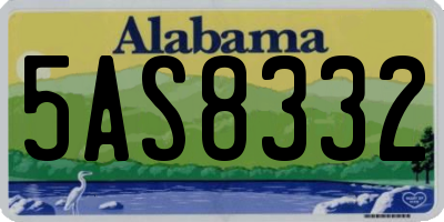 AL license plate 5AS8332
