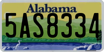 AL license plate 5AS8334