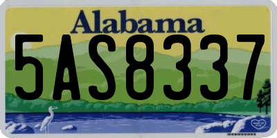 AL license plate 5AS8337