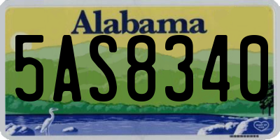 AL license plate 5AS8340