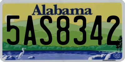AL license plate 5AS8342