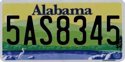 AL license plate 5AS8345