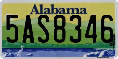 AL license plate 5AS8346