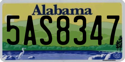 AL license plate 5AS8347