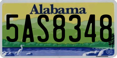 AL license plate 5AS8348