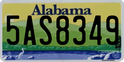 AL license plate 5AS8349