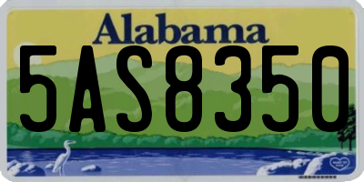 AL license plate 5AS8350