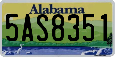 AL license plate 5AS8351
