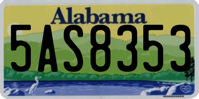 AL license plate 5AS8353