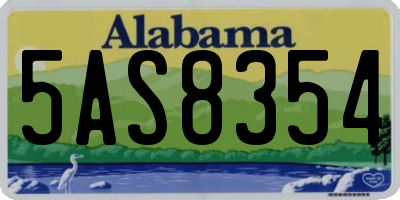AL license plate 5AS8354