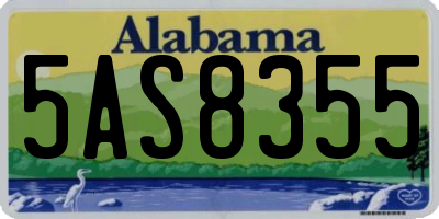 AL license plate 5AS8355