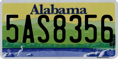 AL license plate 5AS8356