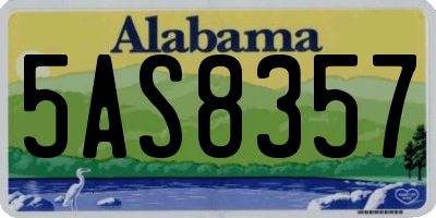 AL license plate 5AS8357