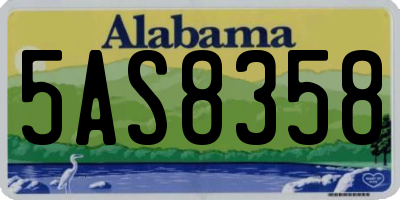 AL license plate 5AS8358