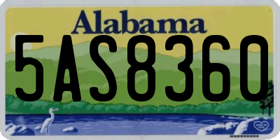AL license plate 5AS8360