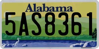 AL license plate 5AS8361