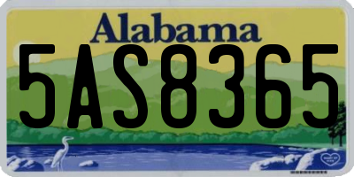 AL license plate 5AS8365