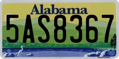 AL license plate 5AS8367