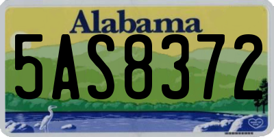 AL license plate 5AS8372