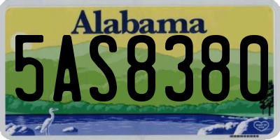AL license plate 5AS8380