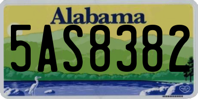 AL license plate 5AS8382