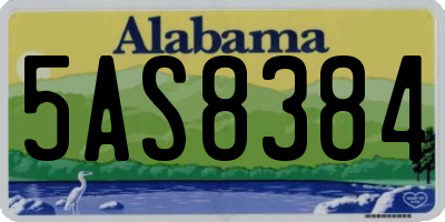 AL license plate 5AS8384