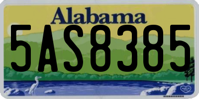 AL license plate 5AS8385