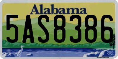 AL license plate 5AS8386
