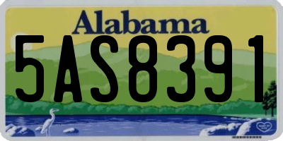 AL license plate 5AS8391